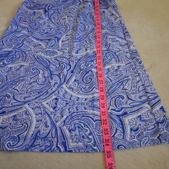 Jude Connally Women's Size Medium Blue White Paisley Bailey Mini Slip Dress - Picture 10 of 12
